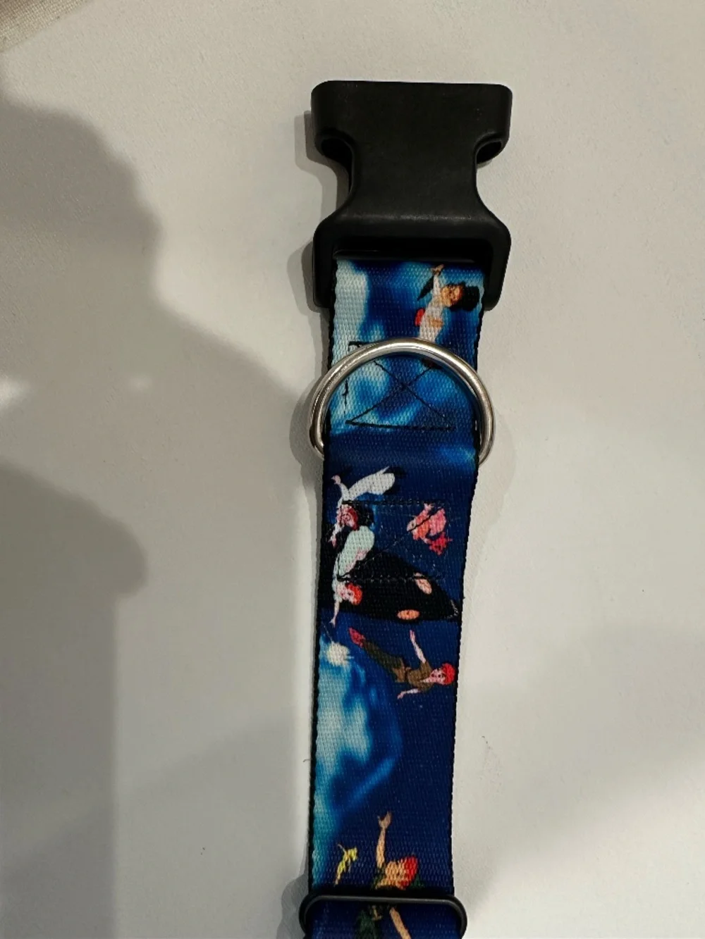 NWOT Disney Peter Pan Dog Collar Medium Large Dog - Flying Scene - Never Used